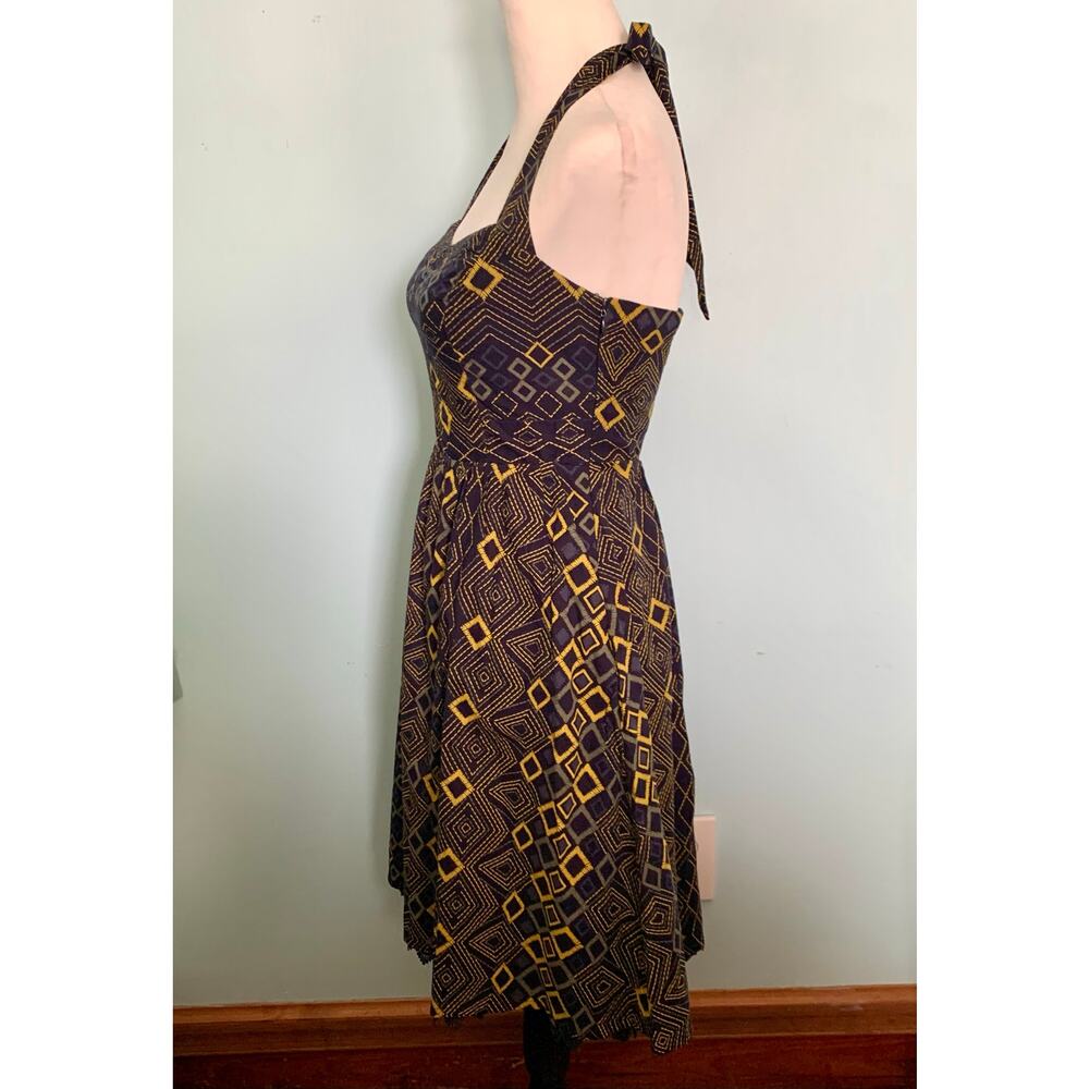 Anthropologie Edme & Esyllte Rhythmic Repetition Halter Dress Size 2 - Picture 4 of 12